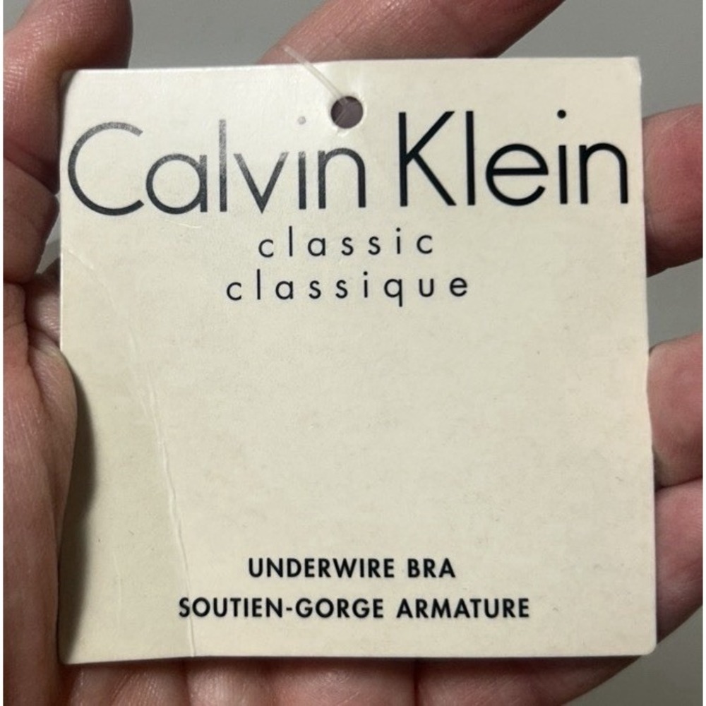 Calvin Klein White Sheer Bra Lacy Underwire Nylon Elastane Womens 36D - Picture 4 of 7